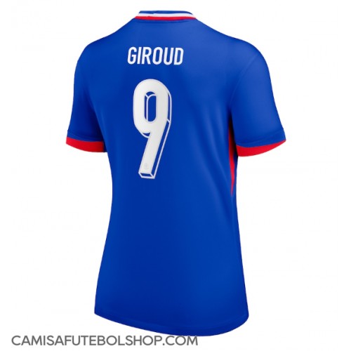 Camisa de time de futebol França Olivier Giroud #9 Replicas 1º Equipamento Feminina Europeu 2024 Manga Curta